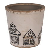 Ghiveci flori ceramica multicolora Turta Dulce 17x16 cm