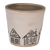 Ghiveci flori ceramica multicolora Turta Dulce 15x14 cm