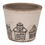 Ghiveci flori ceramica multicolora Turta Dulce 12x11 cm