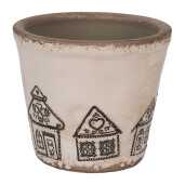 Ghiveci flori ceramica multicolora Turta Dulce 12x11 cm