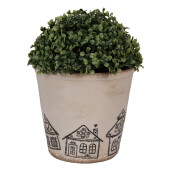 Ghiveci flori ceramica multicolora Turta Dulce 21x20 cm