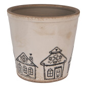 Ghiveci flori ceramica multicolora Turta Dulce 21x20 cm