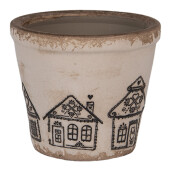 Ghiveci flori ceramica multicolora Turta Dulce 8x7 cm