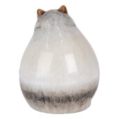 Figurina Pisicuta ceramica gri maro 14x13x18 cm