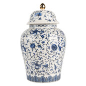 Vaza ceramica alba albastra 12x21 cm
