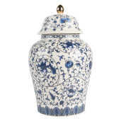 Vaza ceramica alba albastra 12x21 cm
