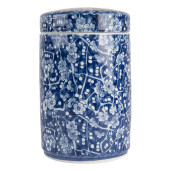 Vaza ceramica alba albastra 9x14 cm