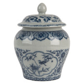 Vaza flori ceramica albastra gri 9x13 cm