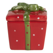 Borcan decorativ ceramica multicolora 9x9x11 cm
