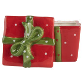 Borcan decorativ ceramica multicolora 9x9x11 cm