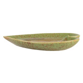 Platou ceramica maro verde Frunza 15x11x2 cm