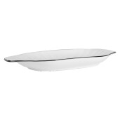 Bol ceramica alba neagra 29x16x3 cm