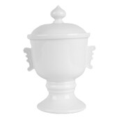 Borcan ceramica alba 12x17 cm, 125 ml