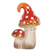 Figurina Ciupercute ceramica multicolora 8x6x12 cm