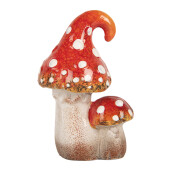 Figurina Ciupercute ceramica multicolora 8x6x12 cm