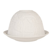 Suport lumanare portelan Craciun Ø 12x8 cm