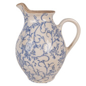 Carafa decorativa bej albastra 21x16x24 cm