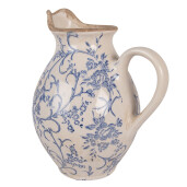 Carafa decorativa bej albastra 21x16x24 cm