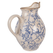 Carafa decorativa bej albastra 21x16x24 cm