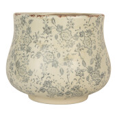 Ghiveci flori ceramica bej Ø 21x17 cm