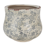 Ghiveci flori ceramica bej Ø 18x15 cm