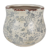 Ghiveci flori ceramica bej Ø 15x13 cm
