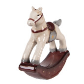 Figurina Craciun Calut ceramica multicolora 11x3x11 cm