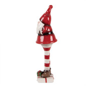Figurina Mos Craciun ceramica multicolora 7x7x23 cm