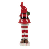 Figurina Mos Craciun ceramica multicolora 7x7x23 cm