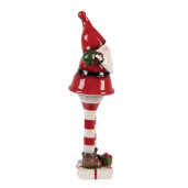 Figurina Mos Craciun ceramica multicolora 7x7x23 cm