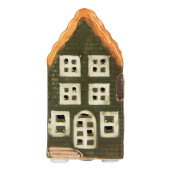 Casuta Craciun ceramica multicolora cu led 4x4x8 cm