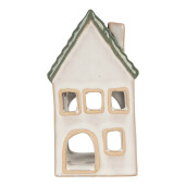 Candela Casuta Craciun ceramica multicolora 7x7x13 cm