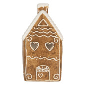 Candela Casuta Craciun ceramica alba maro 11x9x21 cm