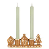 Candela Casute Craciun ceramica alba maro 21x4x8 cm