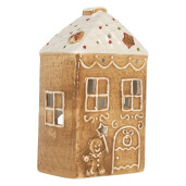 Candela Casuta Craciun ceramica multicolora 9x7x16 cm