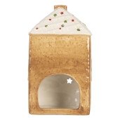 Candela Casuta Craciun ceramica multicolora 9x7x16 cm