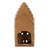 Candela Casuta Craciun ceramica alba maro 8x7x16 cm
