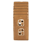 Candela Casuta Craciun ceramica alba maro 8x7x16 cm