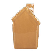 Casuta Craciun ceramica multicolora cu led 8x8x12 cm