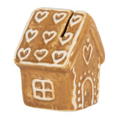 Suport card Casuta Craciun ceramica 5x4x6 cm