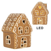 Casuta Craciun ceramica cu led 8x6x11 cm