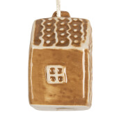 Set 3 ornamente brad Craciun Casute ceramica 4x4x6 cm