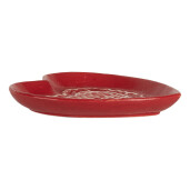 Platou Turta Dulce ceramica rosie maro 17x17x3 cm
