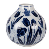 Vaza flori ceramica alba albastra Ø 16x16 cm