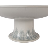 Platou portelan verde alb Ø 32x15 cm