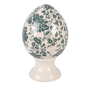 Ou Paste decorativ ceramica bej verde Ø 12x19 cm