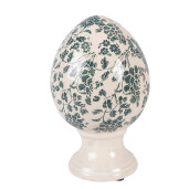 Ou Paste decorativ ceramica bej verde Ø 12x19 cm