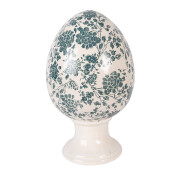 Ou Paste decorativ ceramica bej verde Ø 17x28 cm