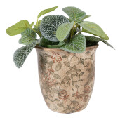 Ghiveci flori ceramica verde maro Ø 13x13 cm