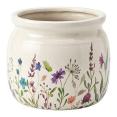 Ghiveci flori ceramica multicolora Flowers Ø 20x15 cm